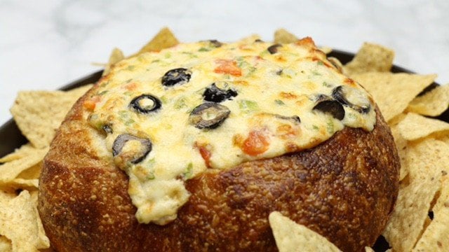 Spicy Cheese Bread Bowl
