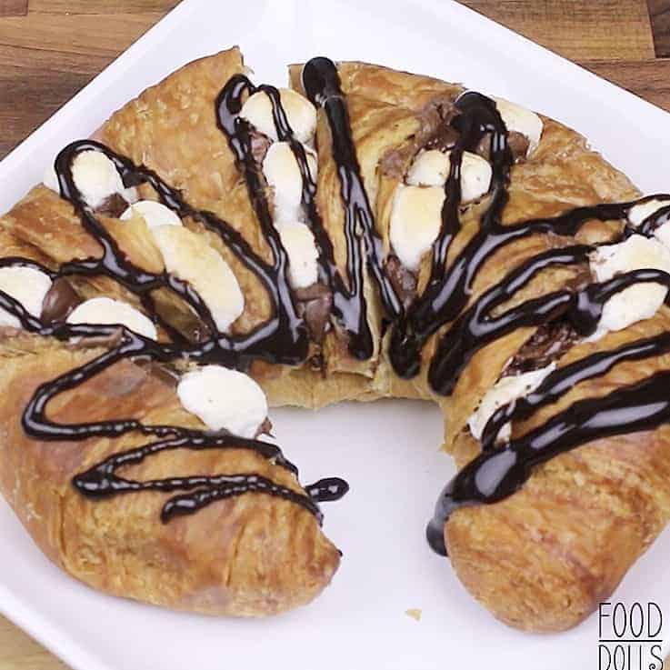 Hasselback S mores Croissant Food Dolls