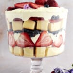 A mixed berry summer berry trifle.