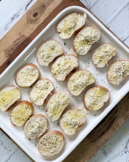 unbaked cheese crostini