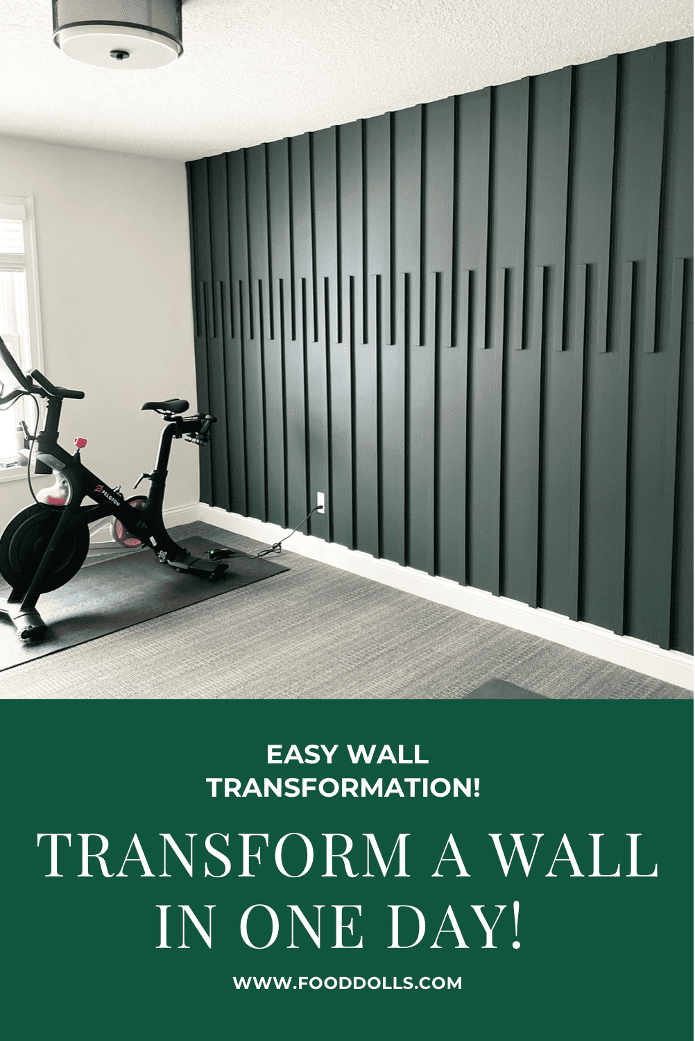 Easy wall transformation pinterest image