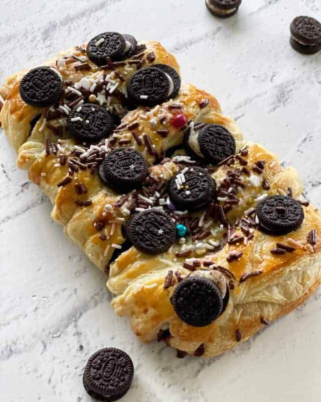 Cookies and Cream Pastry Braid