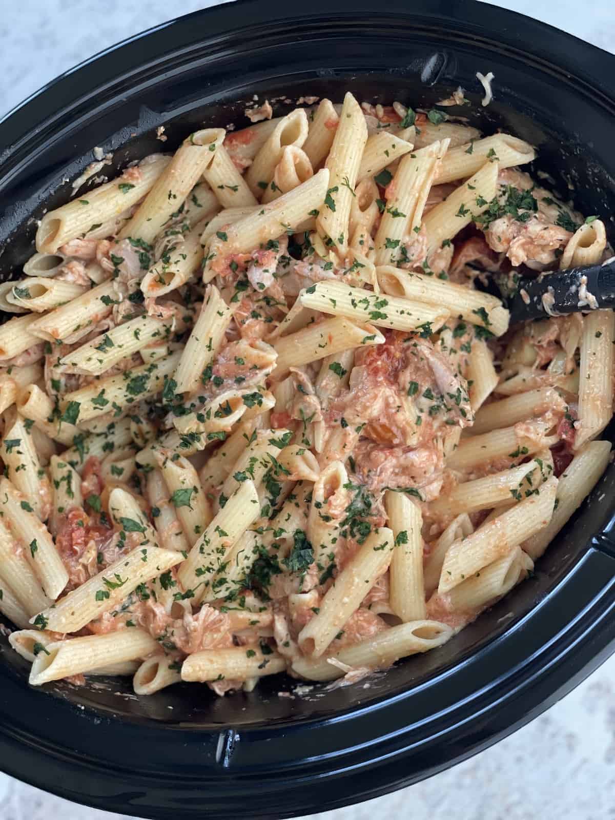 Slow Cooker Tuscan Chicken Pasta Food Dolls