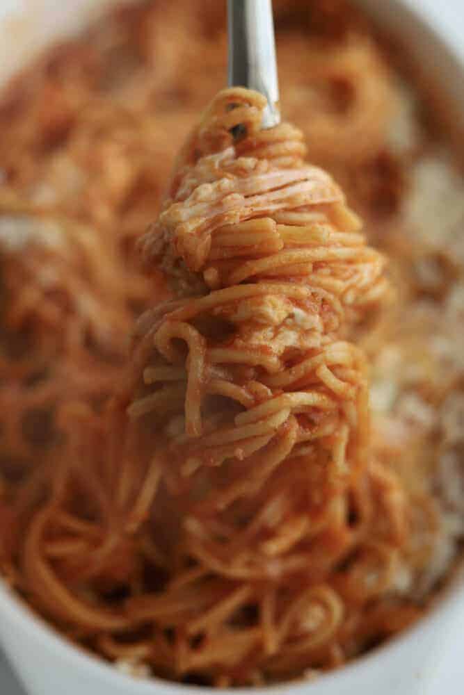 Oven Baked Spaghetti