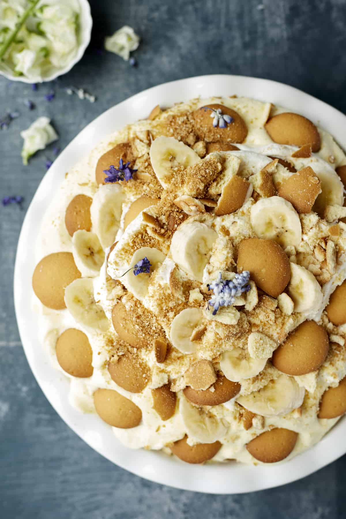 overhead image of copycat Magnolia Bakery's banana pudding. 