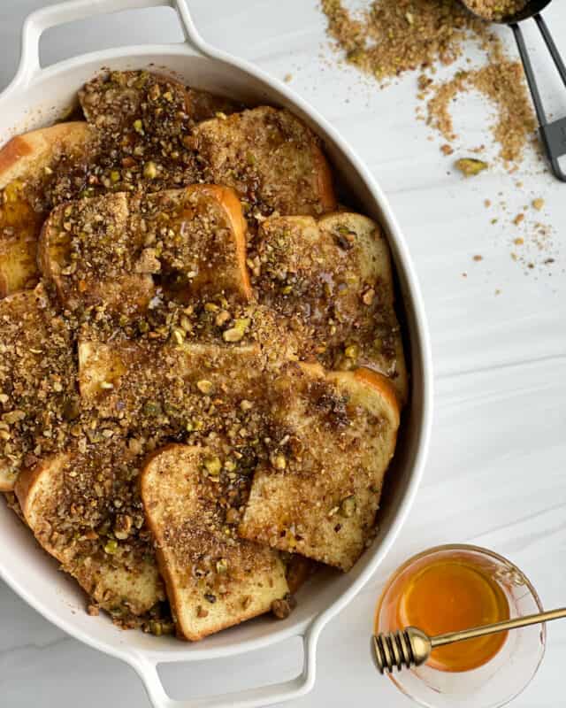 a dish full of baklava casserole