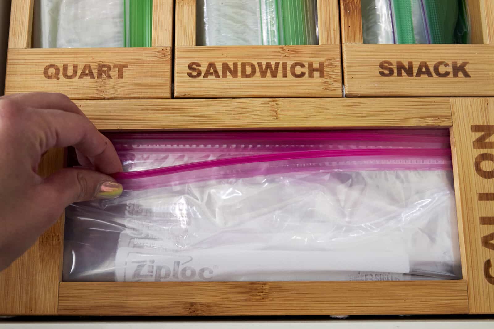 How to Organize Ziplock Bags (With or Without a Drawer!) - The