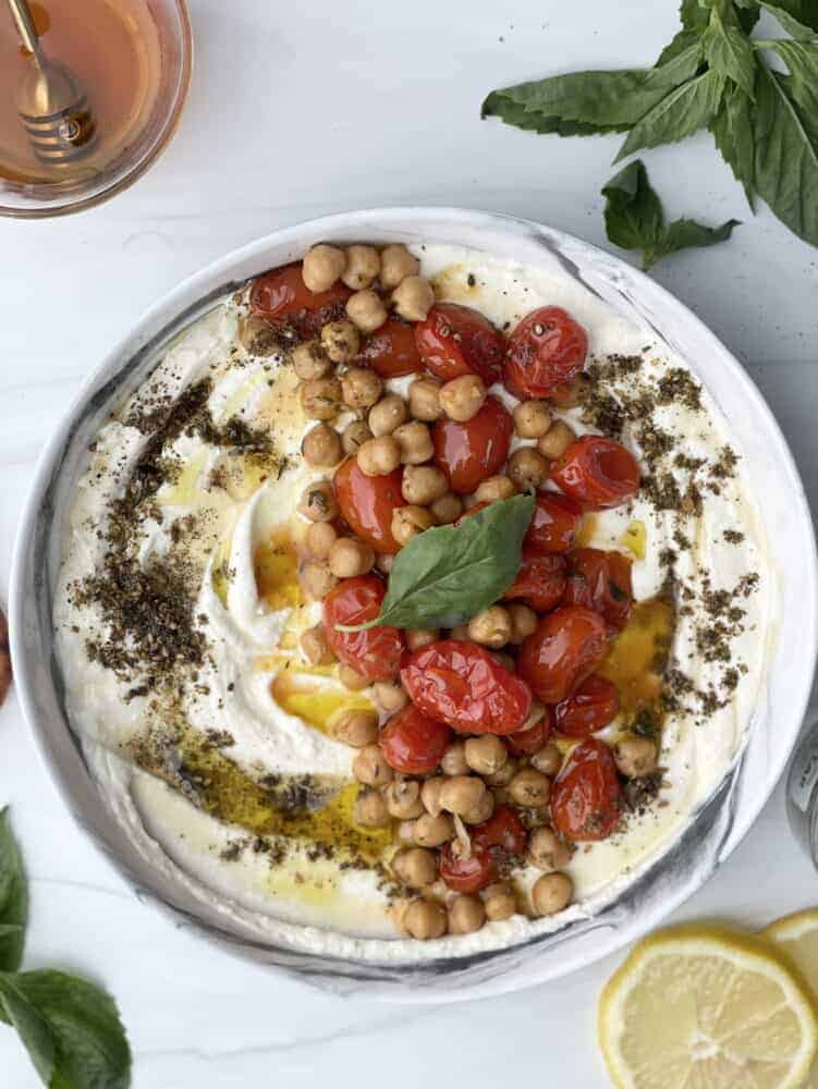 Whipped Feta with Roasted Tomatoes and Chickpeas