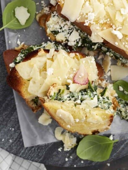 Spanakopita-Inspired Spinach Grilled Cheese Sandwiches