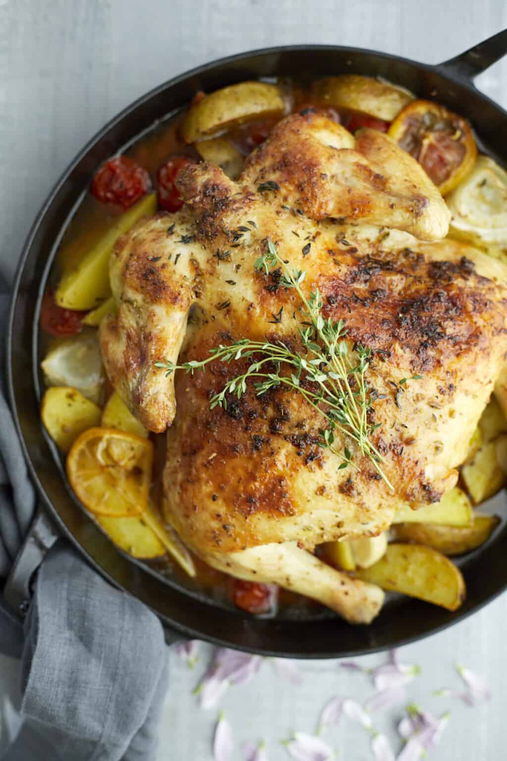 Roasted Chicken with Vegetables Food Dolls
