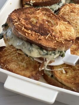 spanakopita and grilled cheese sandwich