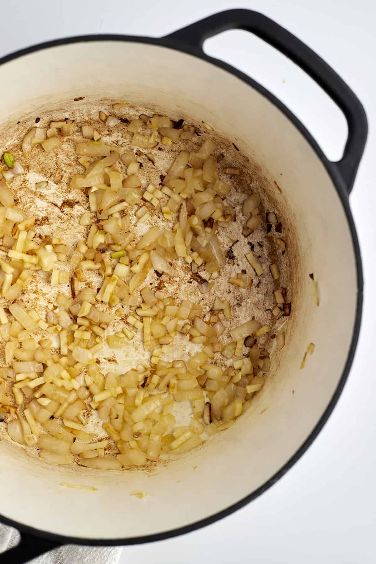 sautéed onions in a pot 