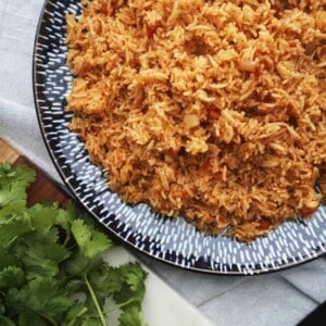 a bowl of easy Spanish style rice