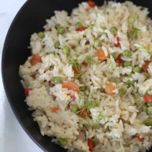 a bowl of veggie rice