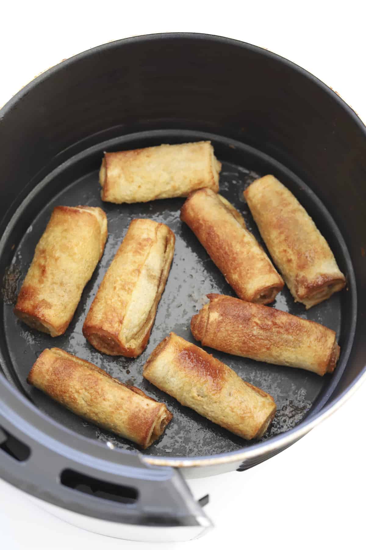 air fryer with cinnamon roll french toast roll ups