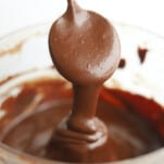 spoonful of homemade nutella