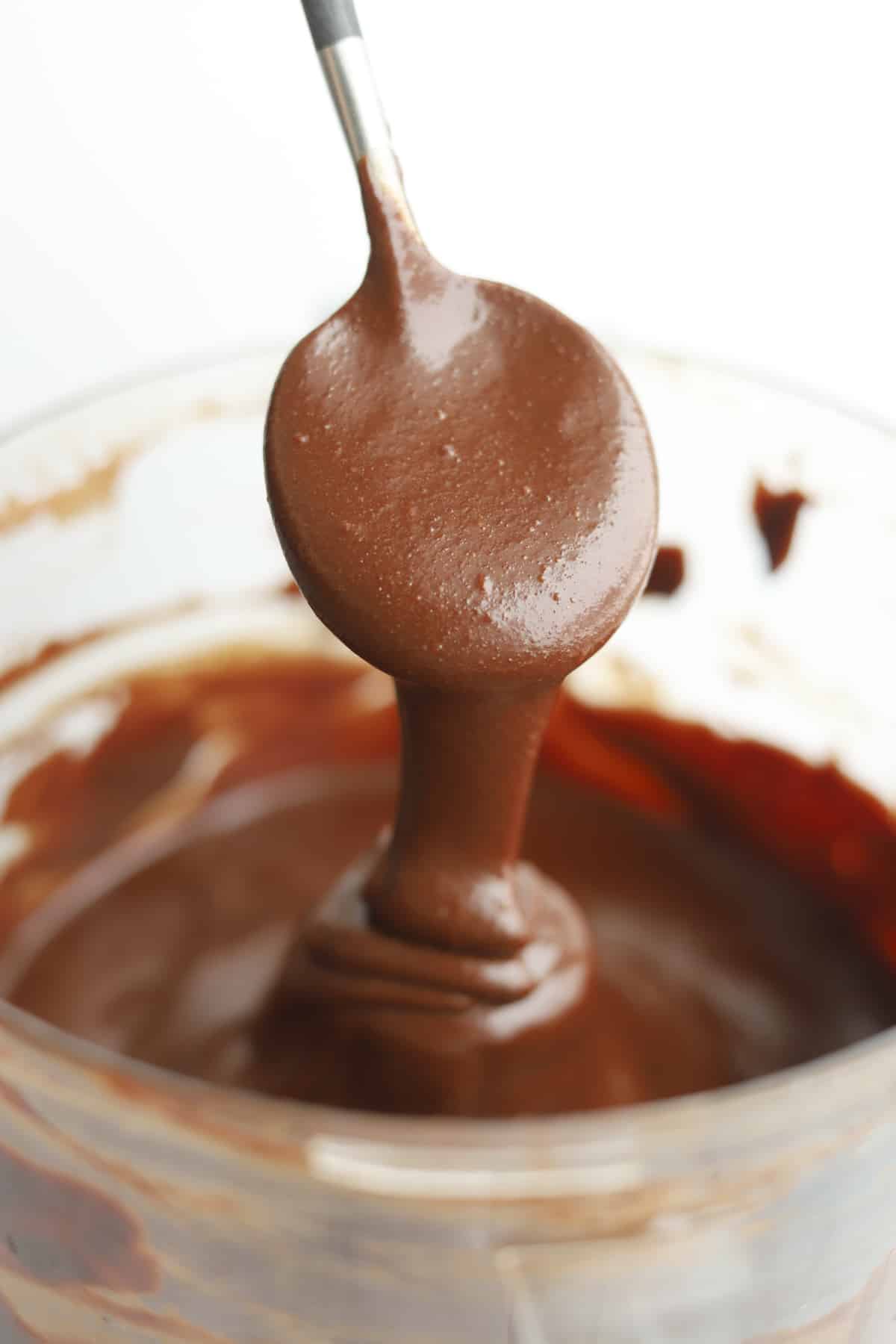 spoonful of homemade nutella