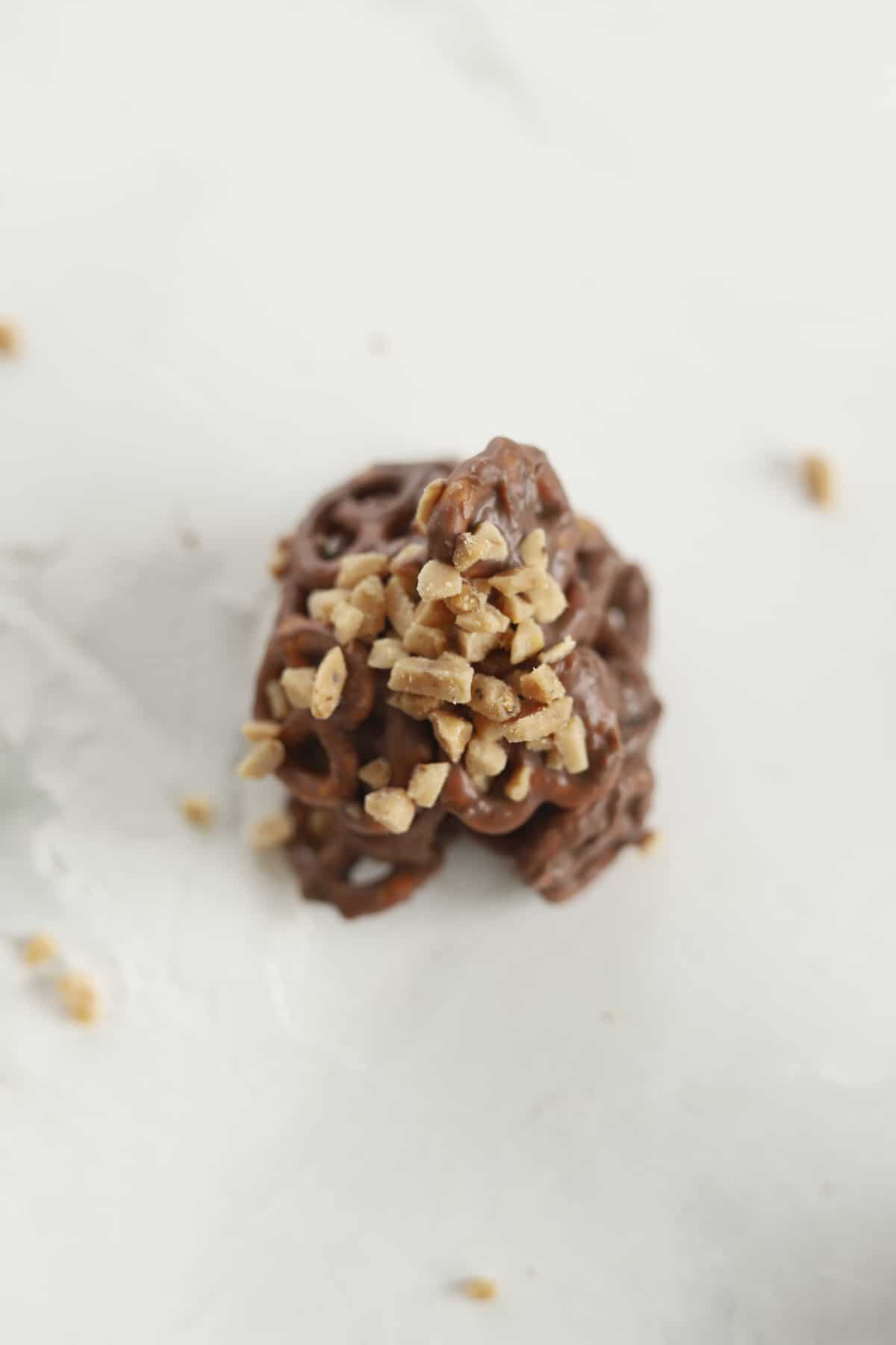 a slow cooker chocolate covered pretzel