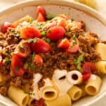 A bowl of Turkish pasta.