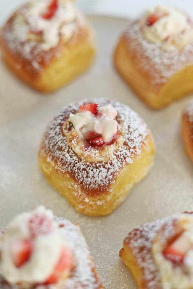 Strawberry Cheesecake French Toast Buns