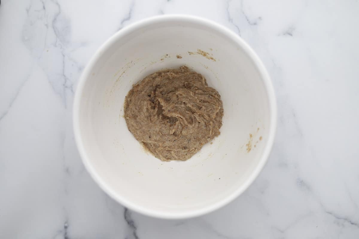 Combined wet ingredients for Mom's Recipe Crumbl Cookies.