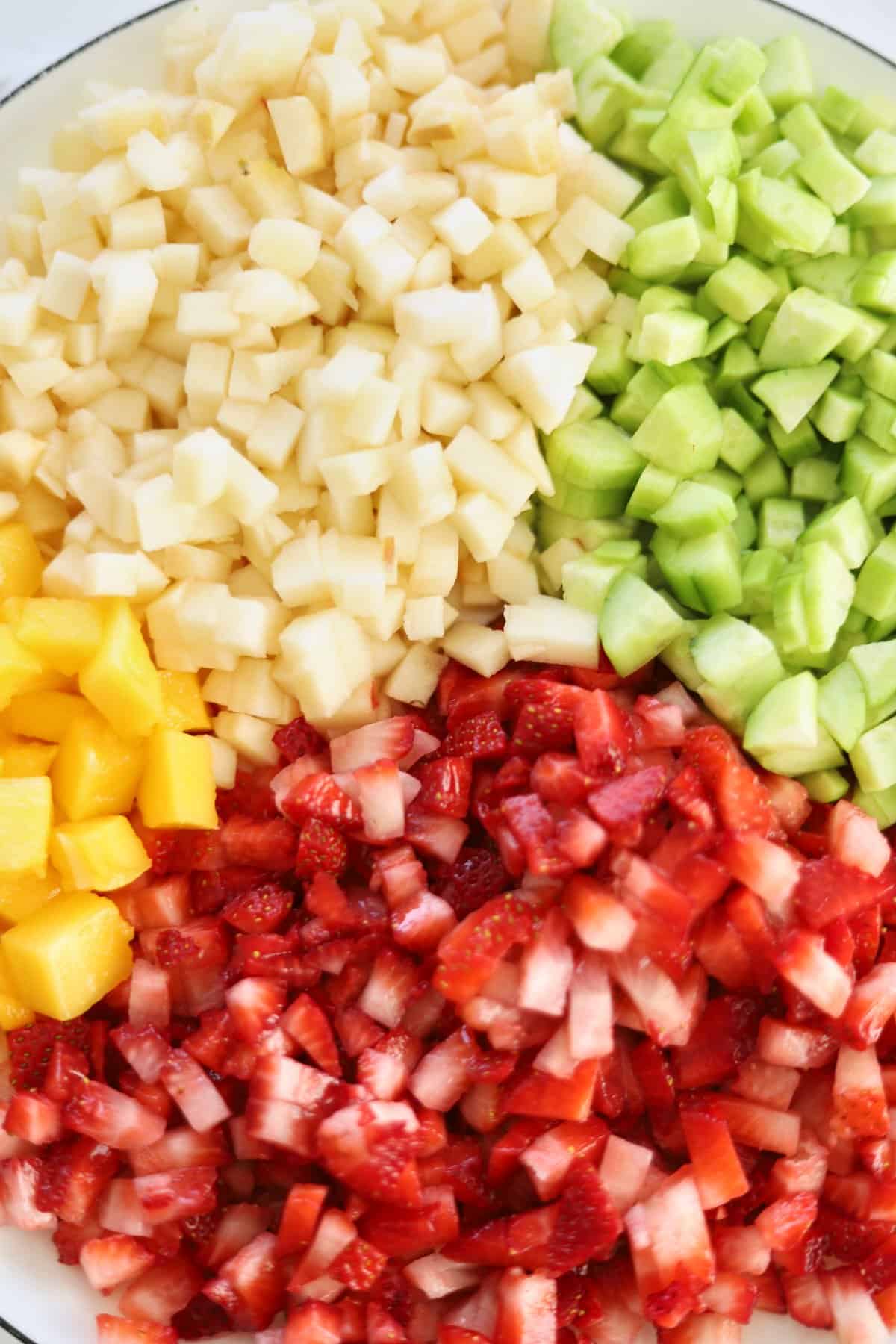 plate of mixed fruit