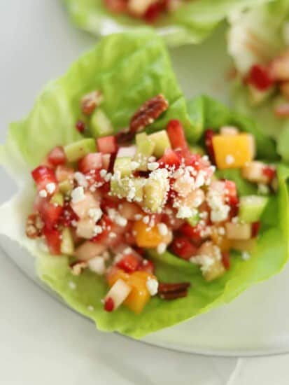 Fruit Salad on a lettuce cup