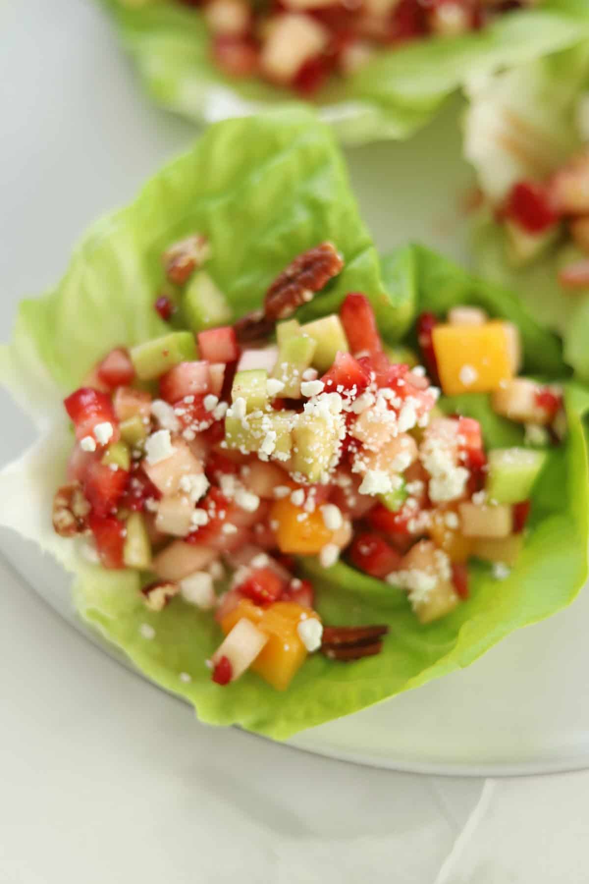 Fruit Salad on a lettuce cup