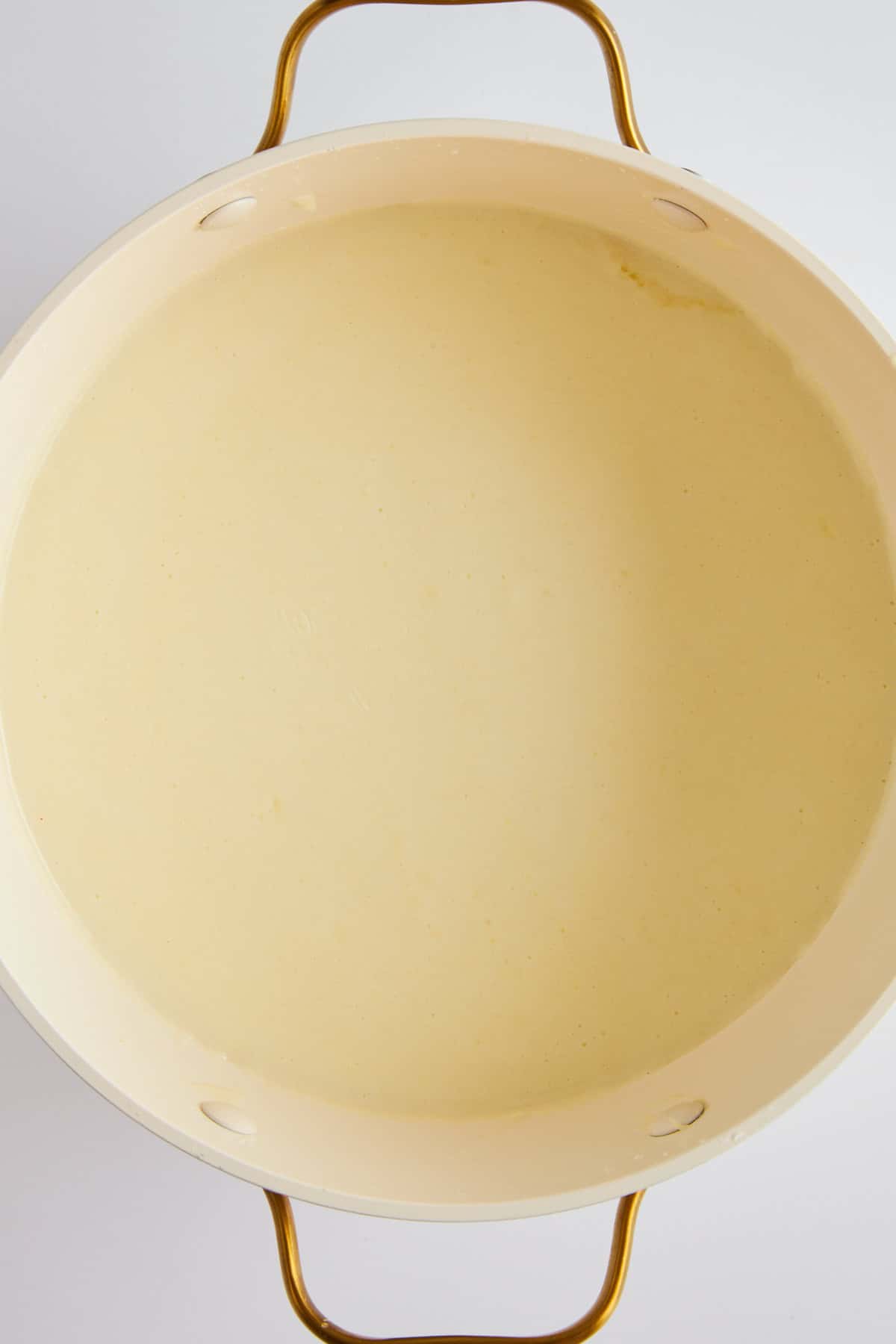 A pot of bechamel sauce.