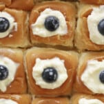 overhead stuffed hawaiian rolls with blueberries