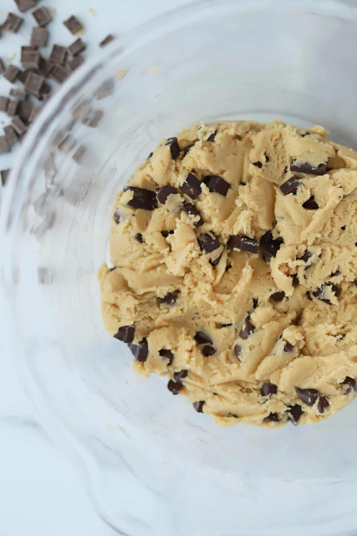chewy chocolate chip cookie dough.