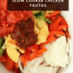 Slow Cooker Chicken Fajitas Pinterest Image