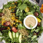 southwest salad with creamy chipotle dressing