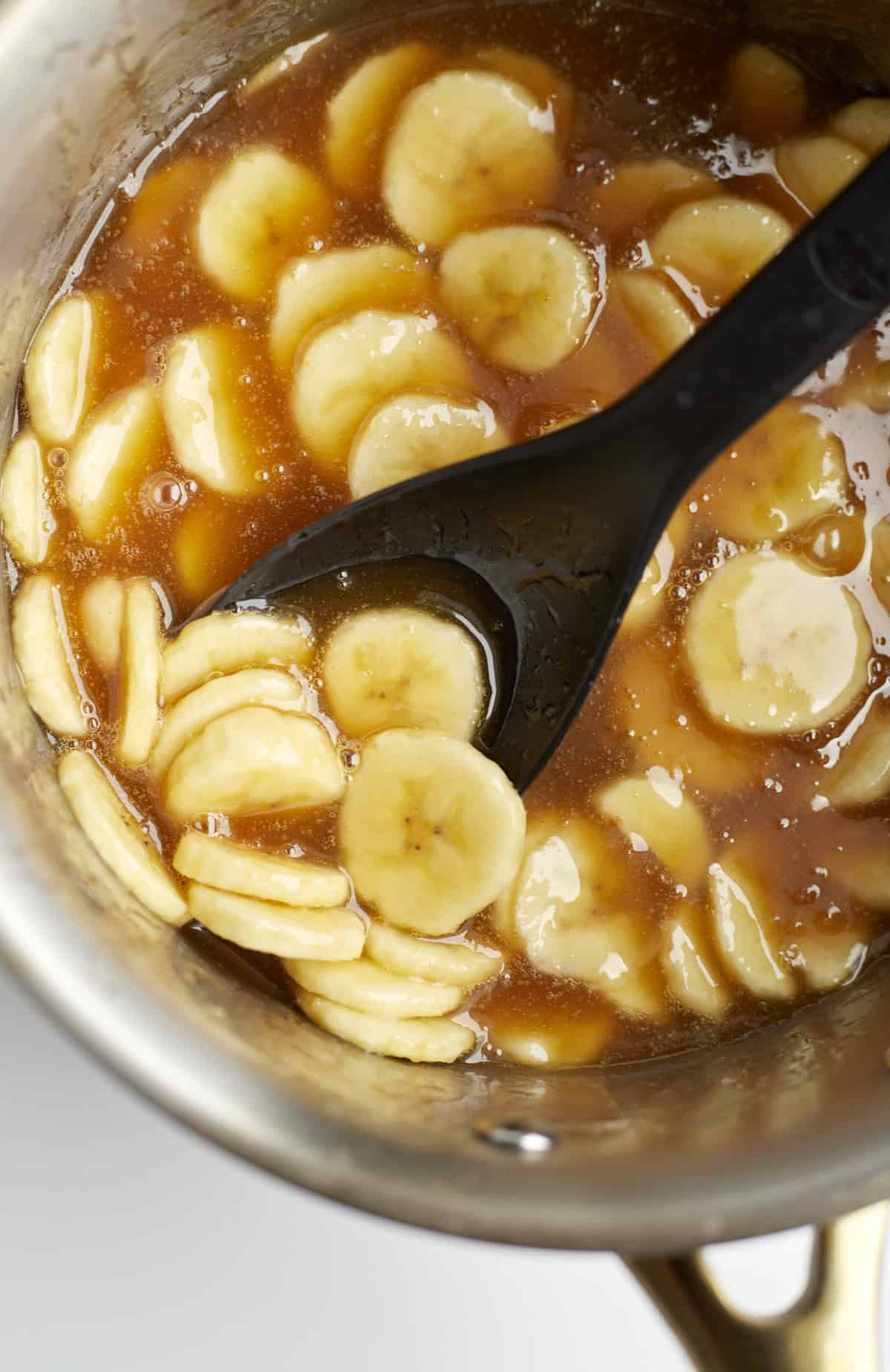a sugar and egg mixture for bananas foster french toast