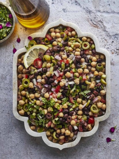 A bowl of Greek cowboy caviar.