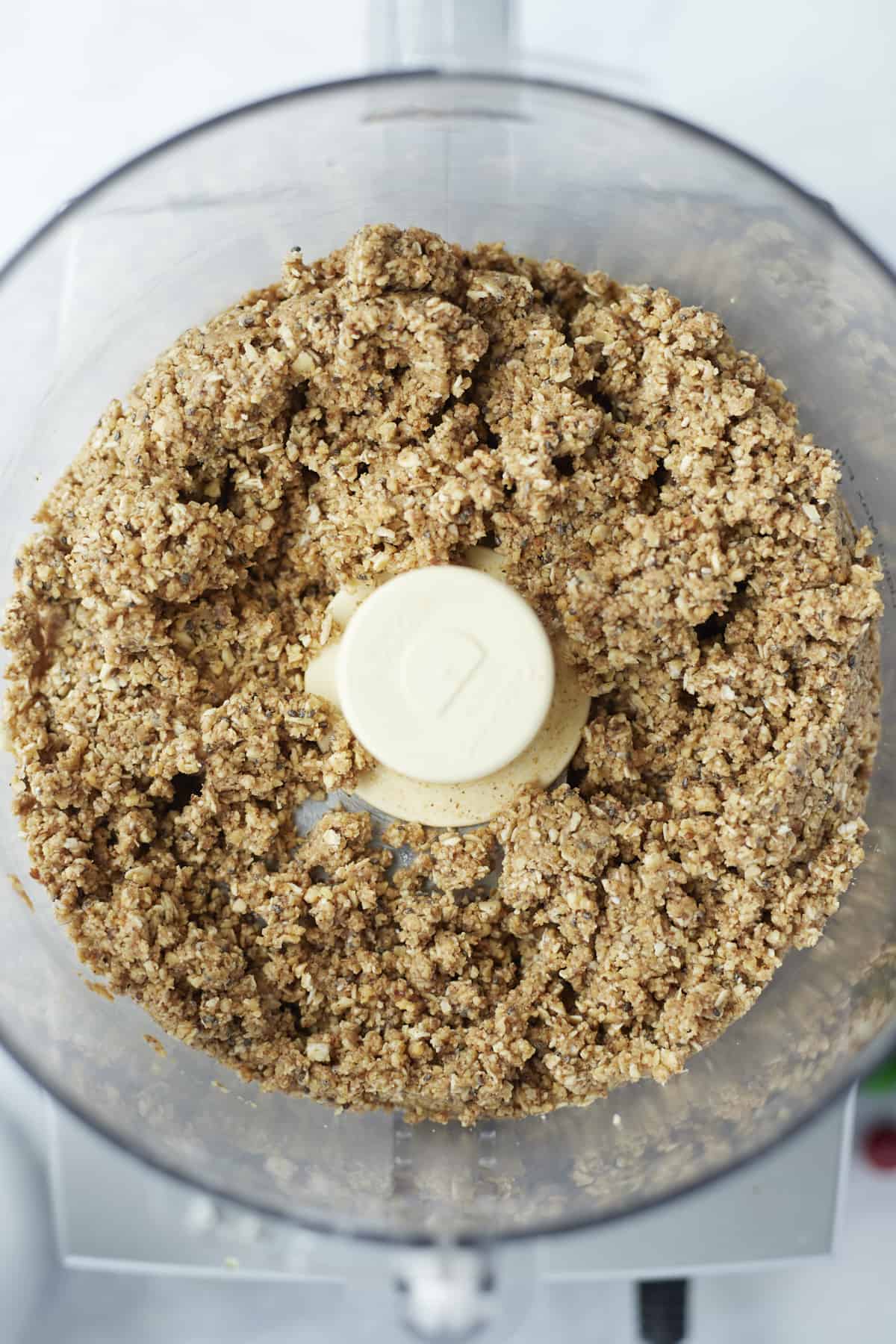 ground oats and almonds in a food processor