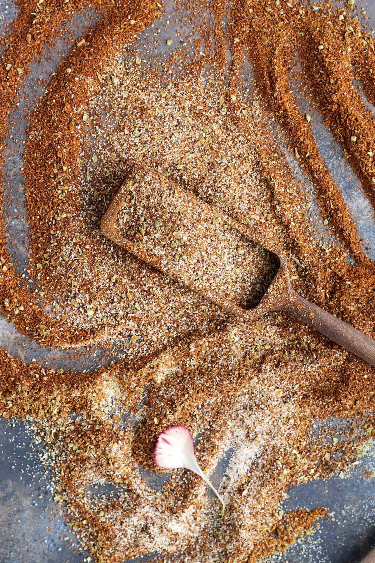 a blend of taco seasonings with a scoop in the center