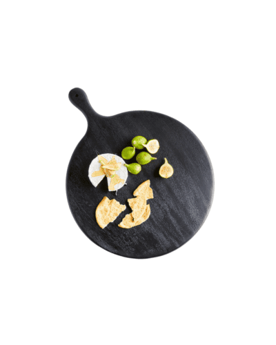 Black Tondo round serving board.