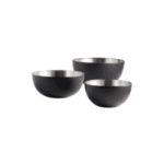 Nera Matte Black Stainless Mixing Bowls, Set of 3