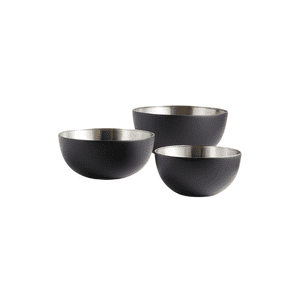 Nera Matte Black Stainless Mixing Bowls, Set of 3