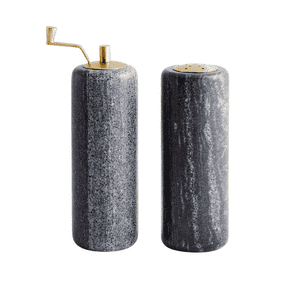 Hayes Marble Salt Shaker and Pepper Mill