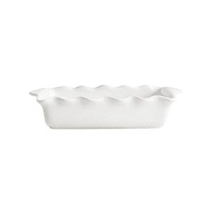 9" x 13" White Ruffled Ceramic Baking Dish.