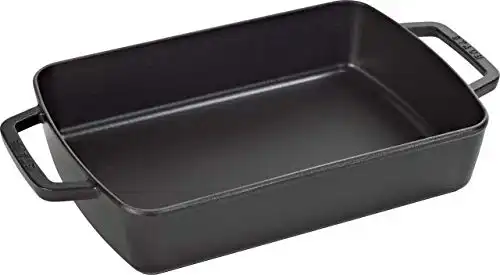 Staub Baking Dish Rectangular 8" x 12" Black Black