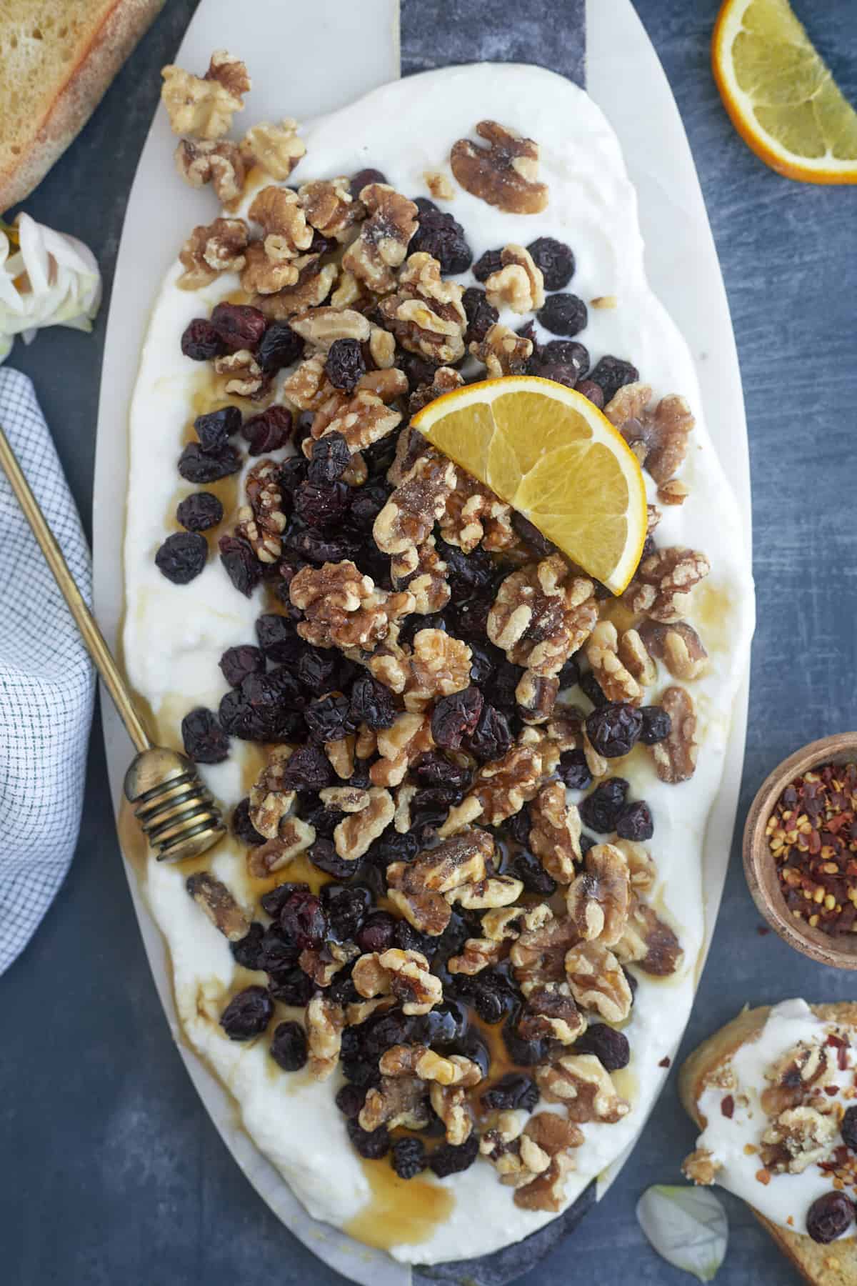 Whipped Feta with Cranberries and Walnuts