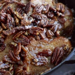 close up image of pecan pie french toast