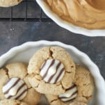 peanut butter blossoms with Hershey's hugs.