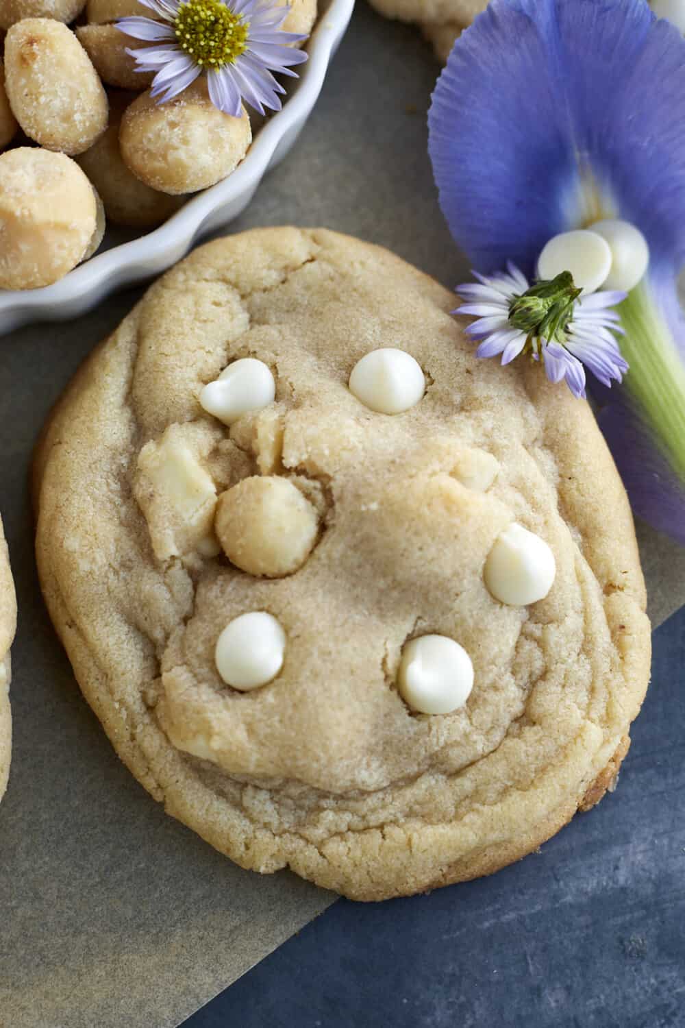 a white chocolate macadamia nut cookie.