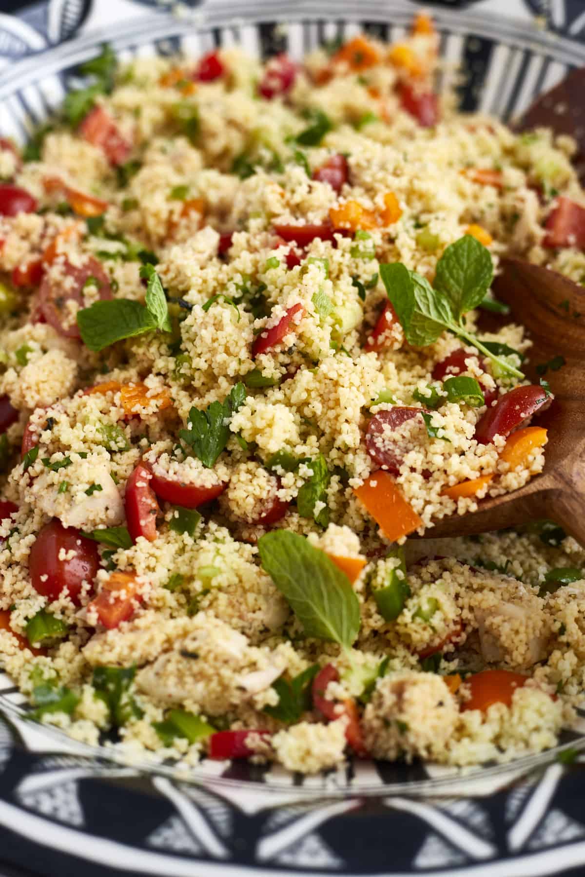 close up image of couscous salad