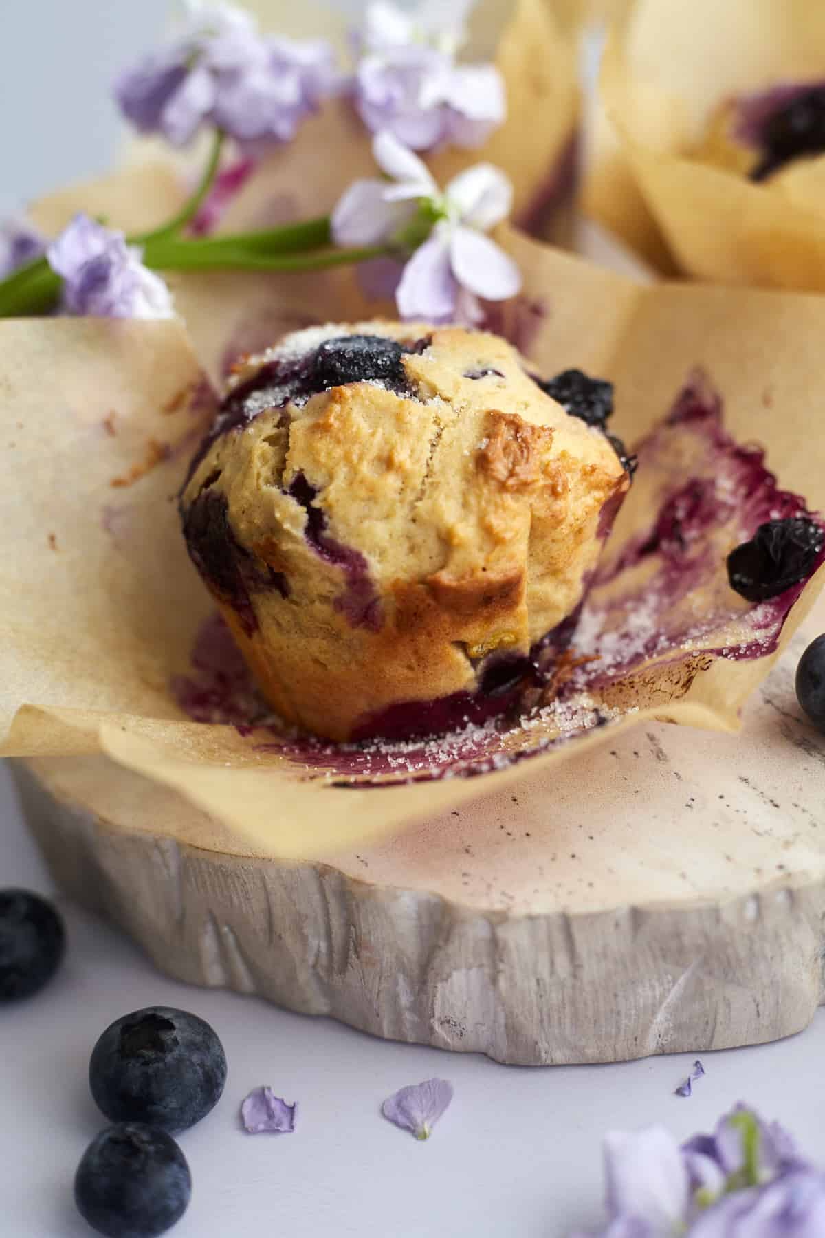 A banana blueberry muffin.