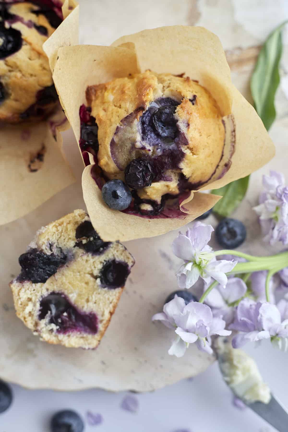 banana blueberry muffins